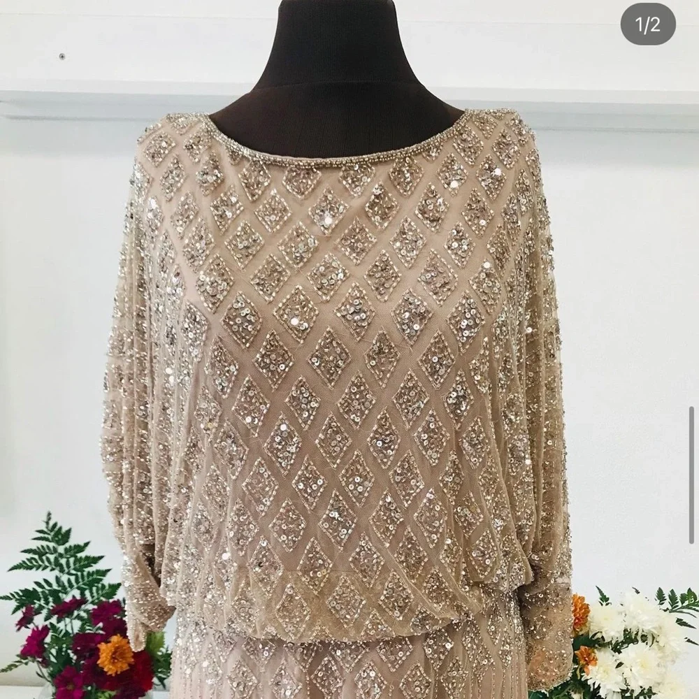 NWT BHLDN Bathilda Beaded Gown Maxi Dress - Picture 8 of 13